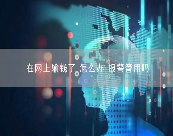 在网上输钱了 怎么办 报警管用吗
